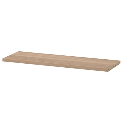 BILLY Shelf, oak effect, 76x26 cm