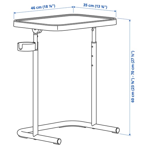 Illustration with measurements for the product: BJÖRKÅSEN.