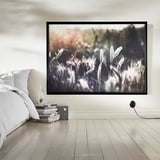 BJÖRKSTA Picture with frame, glowing sunset/black, 140x100 cm