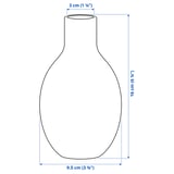 BLODBJÖRK Vase, yellow, 16 cm