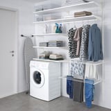 BOAXEL Laundry combination, white, 165x40x201 cm