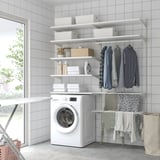 BOAXEL Laundry combination, white, 165x40x201 cm
