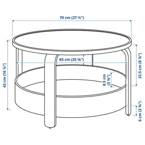 Illustration with measurements for the product: BORGEBY.