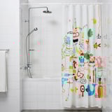 BOTAREN Shower curtain rod, white, 120-200 cm