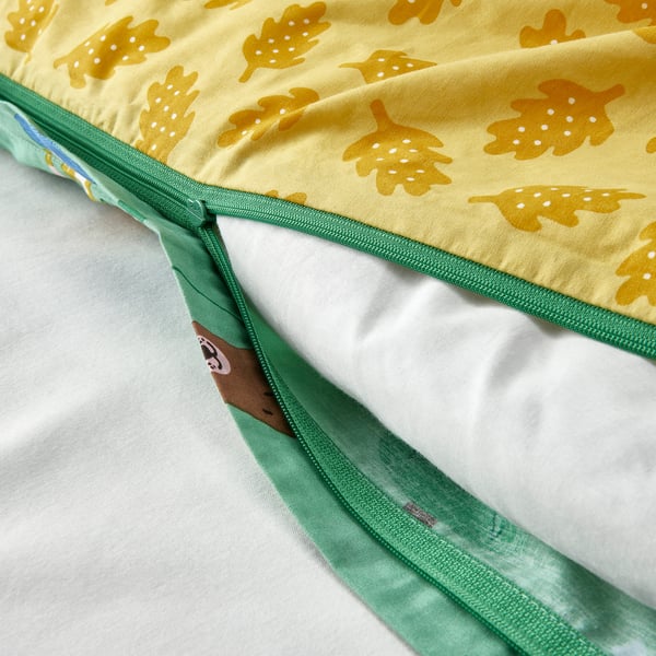 BRUMMIG Duvet cover and pillowcase, forest animal pattern/multicolour, 150x200/50x80 cm
