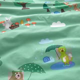 BRUMMIG Duvet cover and pillowcase, forest animal pattern/multicolour, 150x200/50x80 cm