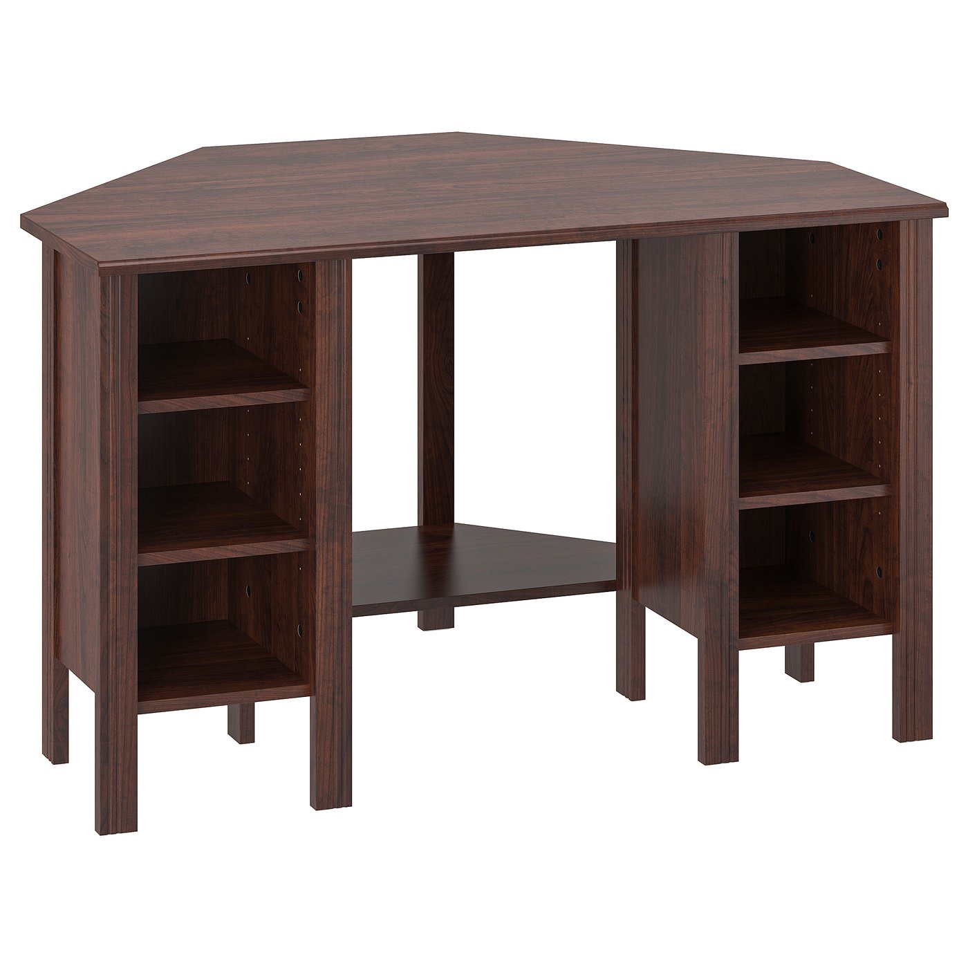 BRUSALI Corner desk - brown - IKEA