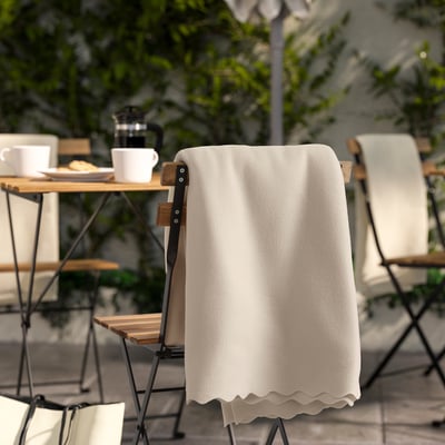 DAGGKÅPOR Throw, light beige, 130x170 cm