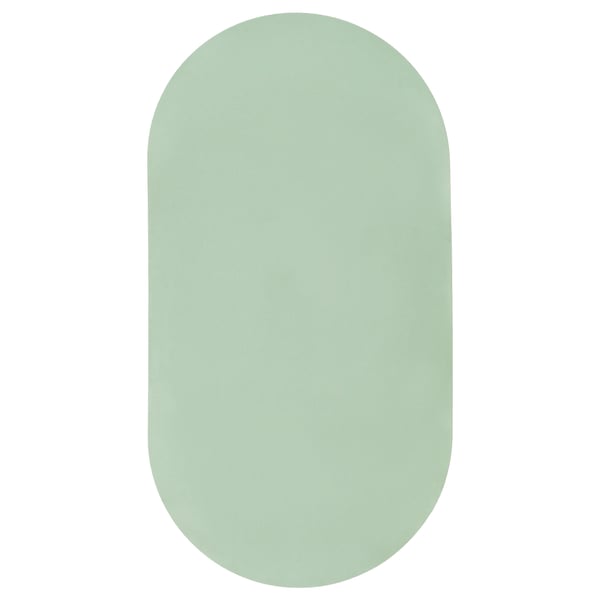 DAJLIEN mat, light green, round shape, polyester mesh top, natural rubber base.