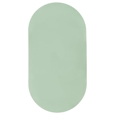 DAJLIEN mat, light green, round shape, polyester mesh top, natural rubber base.