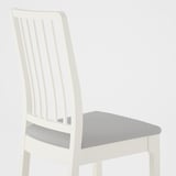 EKEDALEN / EKEDALEN Table and 4 chairs, white white/Orrsta light grey, 80/120 cm