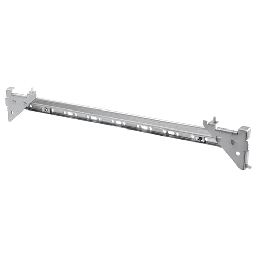 EKET suspension rail: metal, angled supports, slots, wall-mount.