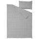 EKTANDVINGE: grey-white gingham duvet & pillow, organic cotton.