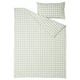 EKTANDVINGE bedding set: pale green check, 100% organic cotton, gots-certified, includes duvet & pillow cover.
