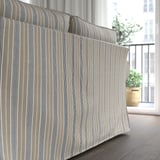 EKTORP 3-seat sofa with chaise longue, Karlshov beige/multicolour