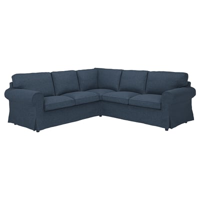 EKTORP Corner sofa, 4-seat, Kilanda dark blue
