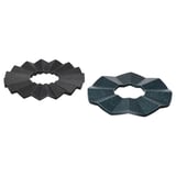 ELDSTJÄRT Pot stand, set of 2, round/black black-blue, 19 cm