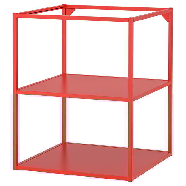 Enhet هيكل قاعدة مع أرفف أحمر برتقالي 60x60x75 سم Ikea