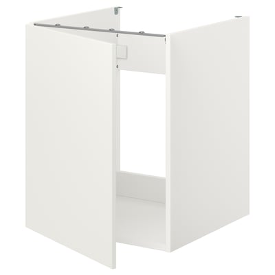ENHET white kitchen cabinet, square, modern design, ideal for sink.