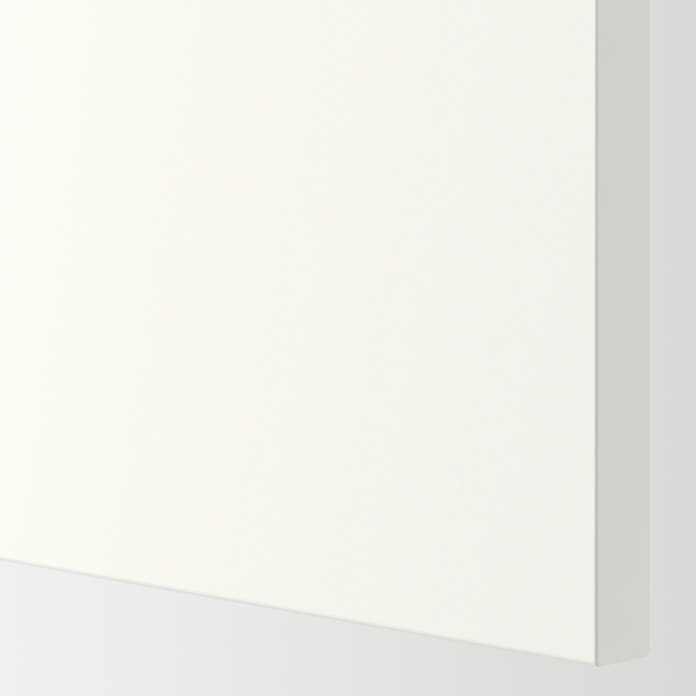 White cabinet with smooth, durable surface.