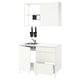 Option: ENHET Kitchen, white, 123x63.5x222 cm