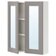ENHET Mirror cabinet with 2 doors, white/grey frame, 60x17x75 cm