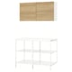 Option: ENHET Storage combination, white/oak effect, 123x63.5x207 cm