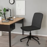 ERFJÄLLET Swivel chair with castors, Gunnared dark grey/black