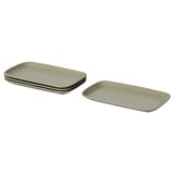 FÄRGKLAR Plate, matt green, 30x18 cm