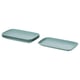 FÄRGKLAR Plate, matt light turquoise, 30x18 cm