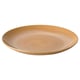 FÄRGKLAR rustic side plate, round, simple design, stoneware material, warm gold colour.