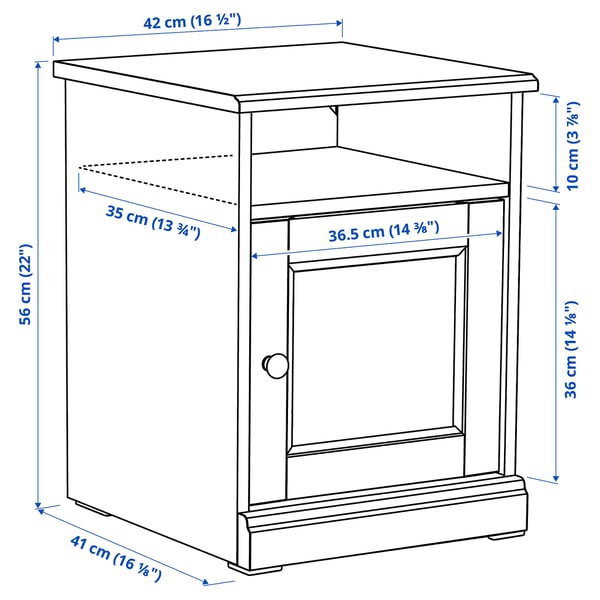 Illustration with measurements for the product: FÅGELFJÄLLET.
