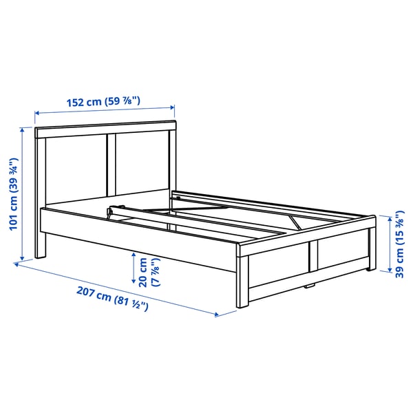 Illustration with measurements for the product: FÅGELFJÄLLET.