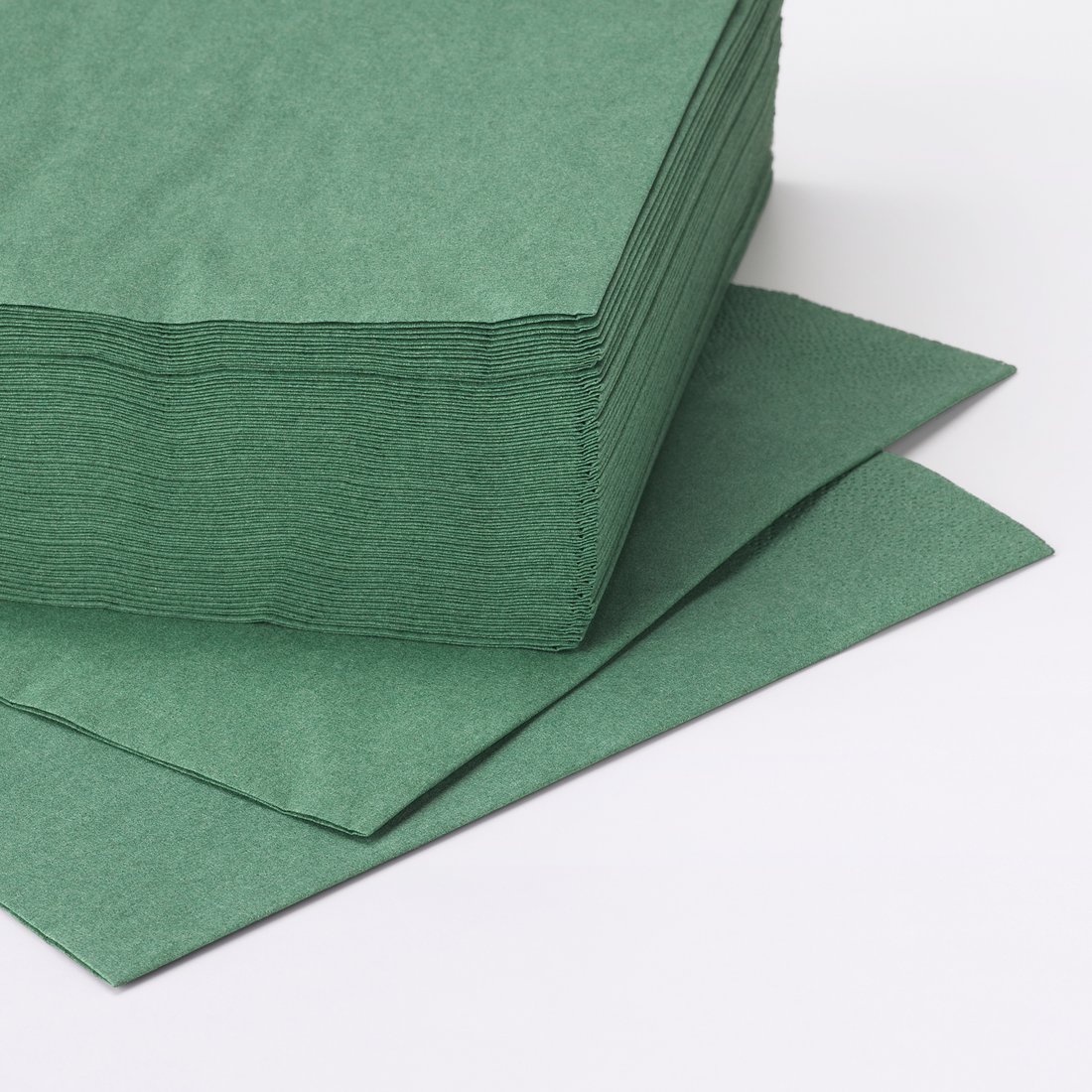 FANTASTISK Paper napkin, dark green, 40x40 cm IKEA