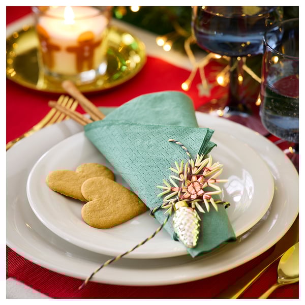 FANTASTISK Paper napkin, green, 40x40 cm