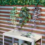 FEJKA Artificial plant with wall holder, in/outdoor/green/lilac