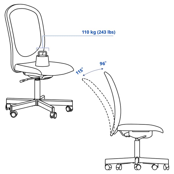 FLINTAN Office chair, beige