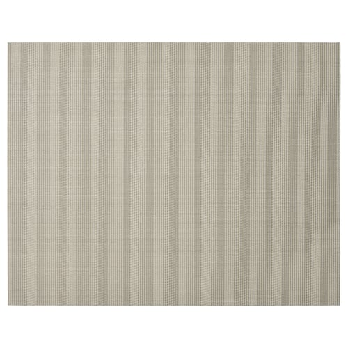 FLYGFISK beigebrown placemat, woven plastic, rectangular.