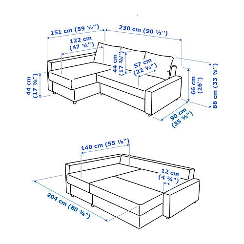 Friheten Corner Sofa Bed With Storage Skiftebo Dark Grey Ikea