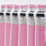 GINSTMOTT Curtains, 1 pair, pink/with heading tape, 145x300 cm