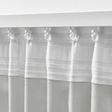 GINSTMOTT Curtains, 1 pair, white/with heading tape, 145x300 cm