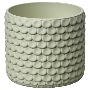 GLACIÄRBJÖRN Plant pot, light green, 9 cm