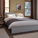 GLADSTAD Upholstered bed frame, Kabusa light grey, 160x200 cm
