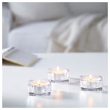 GLIMMA Unscented candle in metal cup