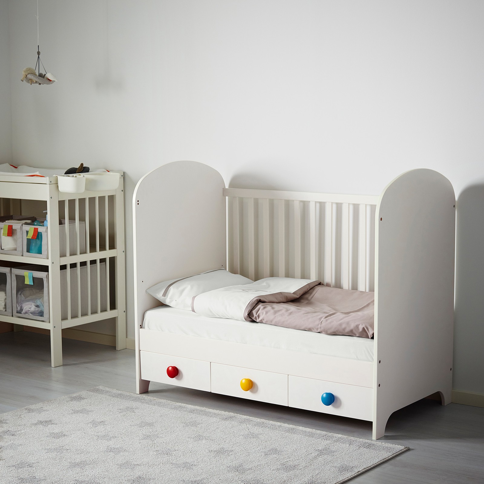 GONATT Cot, white, 60x120 cm IKEA