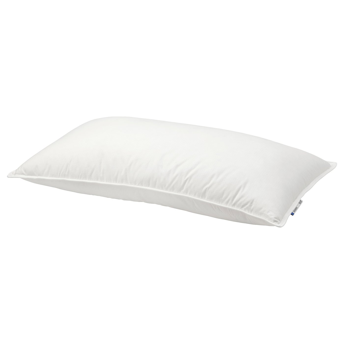 A white GULKAVLE pillow. It is round and fluffy, designed for comfort with down and feather filling.