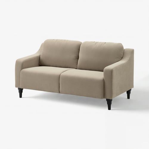 GULLVALLA sofa, tan fabric, comfy & stylish, rounded shape, modern traditional design.
