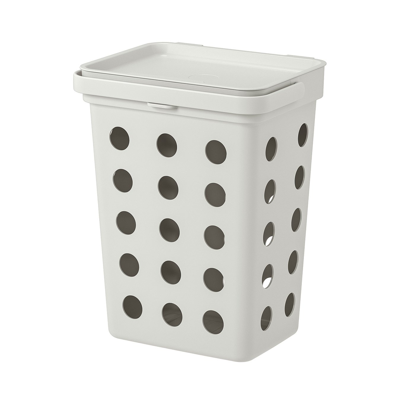HÅLLBAR Bin with lid for organic waste, light grey, 10 l IKEA