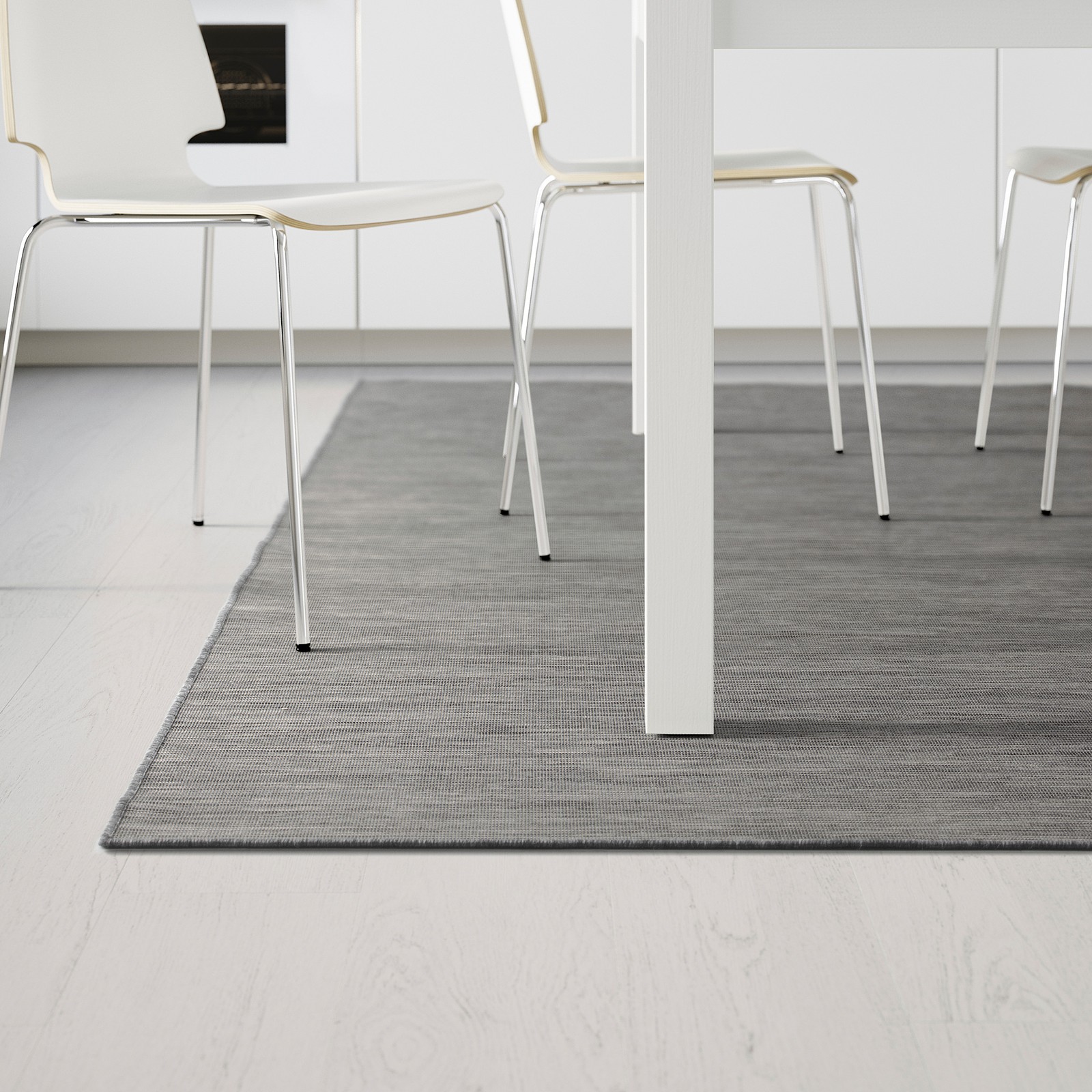 HODDE Rug flatwoven, in/outdoor, grey/black, 200x300 cm IKEA