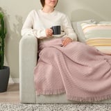 HORNMAL Throw, light pink, 130x170 cm